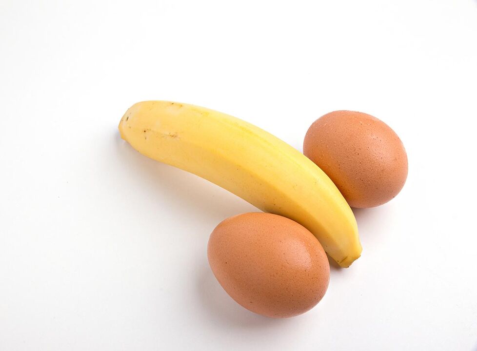 huevos de pollo y plátano para aumentar la potencia